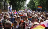 Budapest Pride, juni 2024. De Pride van dit jaar is verboden. Foto Robert Hegedus/EPA   