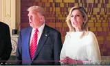 Koningin Máxima lijkt de mond van president Trump te imiteren.