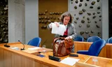 Marjolein Faber, minister van Asiel en Migratie tijdens een debat over het vreemdelingen- en asielbeleid. 