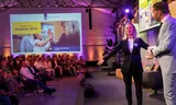 Minister Fleur Agema (Zorg, PVV) op de zorgtop in Amersfoort. Foto Olivier Middendorp
