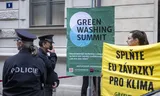 Protest tegen de Green Deal Summit in Praag, twee jaar geleden. Foto Michaela Rihova/CTK Photo
