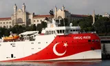 Het Turkse onderzoeksschip Oruç Reis. 