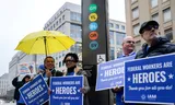 Demonstranten in Washington, D.C. in maart. 
