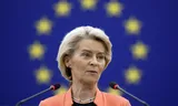 Commissievoorzitter Ursula von der Leyen is volgens ingewijden gekant tegen hard optreden tegen Israël. Foto    GUILLAUME HORCAJUELO/EPA  