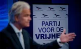 Geert Wilders (PVV) op 26 mei bij de aankondiging van nieuwe asielmaatregelen tijdens een persconferentie. Zijn ‘tienpuntenplan’ leidde tot de val van het kabinet. Foto Bart Maat 