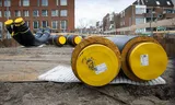 Aanleg van het Haagse warmtenet WarmtelinQ, het grote Zuid-Hollandse energieplan dat een half miljard euro duurder uitviel dan was geraamd. Foto Laurens van Putten/ANP 