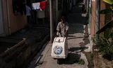 Straatbeeld in de wijk Las Cañas, een gemeenschap ten oosten van San Salvador, die onder controle stond van de bendes MS-13 en Barrio 18.